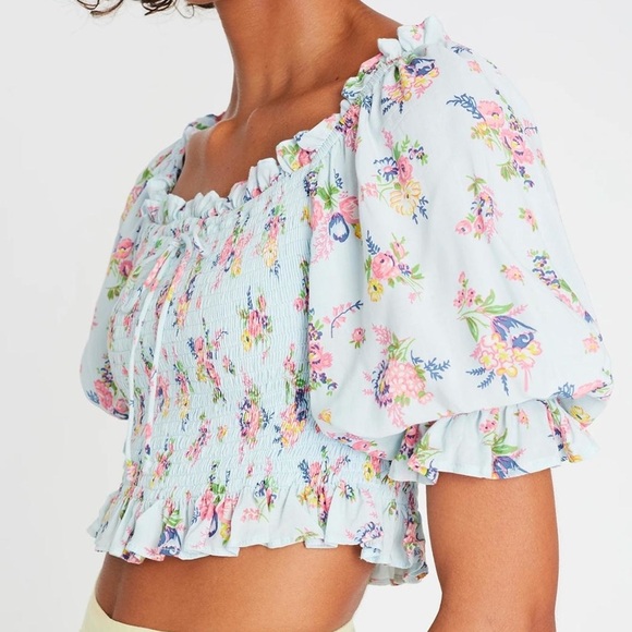 Faithfull the Brand blue floral top - Picture 1 of 4